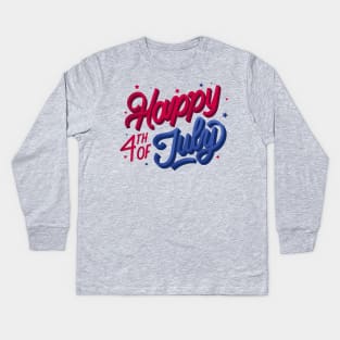 happy 4th of july Kids Long Sleeve T-Shirt